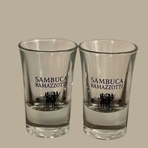 Vintage Sambuca Ramazzotti Tall Shot Glasses (Set of 2)
